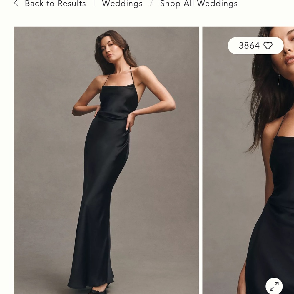 BHLDN Saylor Cowl-Neck Satin Maxi Dress Size Small